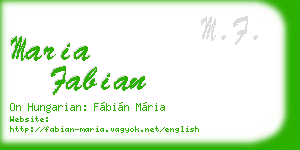 maria fabian business card