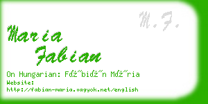 maria fabian business card